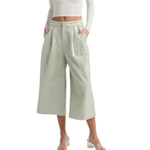 NWT Mint Sequin Cropped Wide Leg Pants
